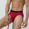 XYXX Traq Silver Cotton Briefs Rio Red