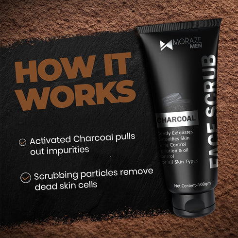 Moraze Cosmetics Mens Grooming Combo Kit Face Wash Face Scrub & After Shave Balm