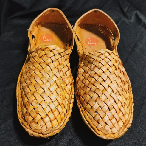 Vhaanfootwear Authentic Handstitched Pure Leather Net Full Shoes For Men