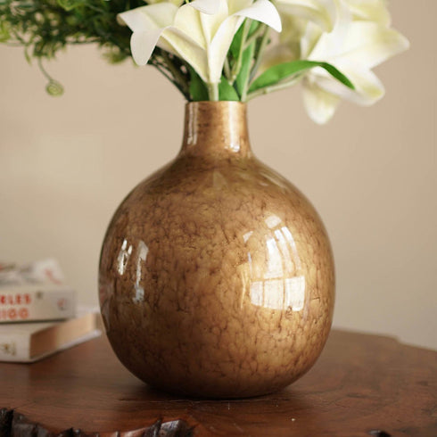Behoma Vase – Antique Gold