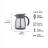 Dubblin Cafe Stainless Steel Double Wall Vacuum Insulated Thermos Flask