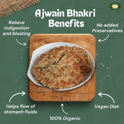 Millet Amma Ajwain Baked Bhakhri