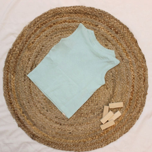 Bachpan kids wear New Born Sleeveless Tee-Mint Green