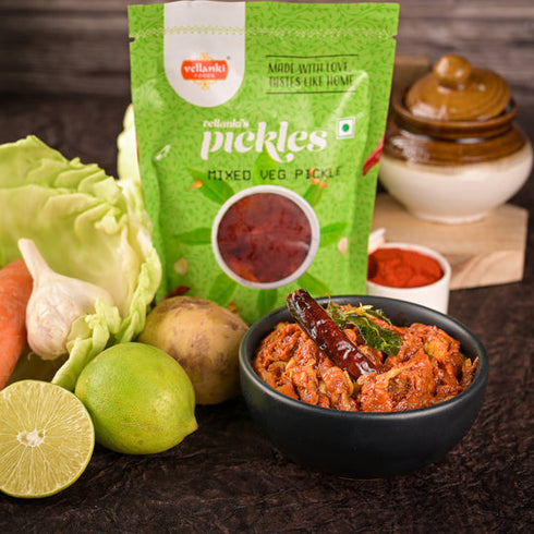 Vellanki Foods Mixed Vegetable Pickle | Mishrit Sabjee Achaar
