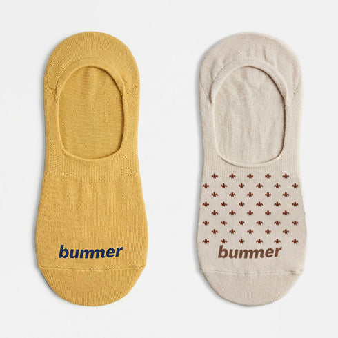 Bummer Unisex No Show Socks - 2 Pack