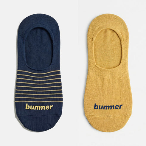 Bummer Unisex No Show Socks - 2 Pack