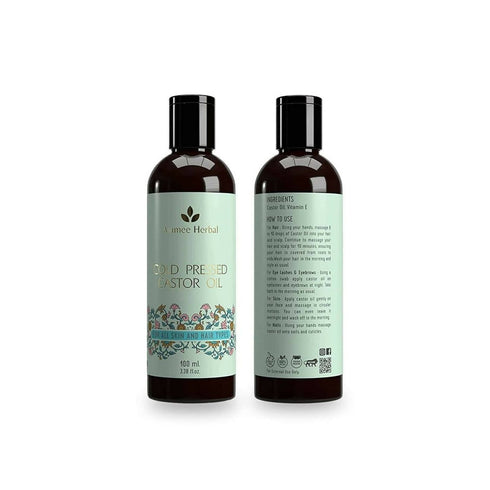 Avimee Herbal Cold Pressed Castor Oil For Hair Growth