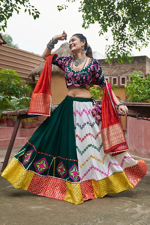 Shubhkala Multi Color Designer Chaniya Choli Special for Garba Night