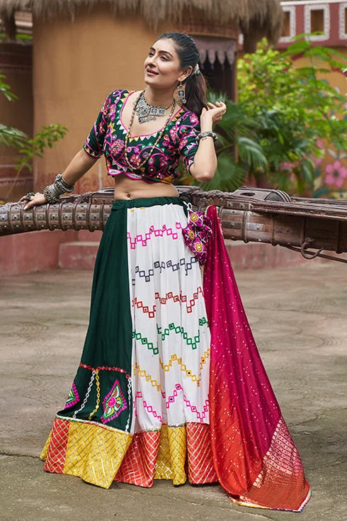 Shubhkala Multi Color Designer Chaniya Choli Special for Garba Night