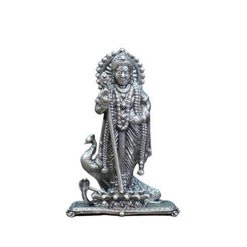 Pure Silver Antique Muragan Idol Standing 42.84G By Mahita Collections