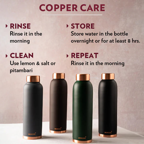 BOROSIL Colour Copper bottle 1 Litre