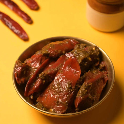 The State Plate Banarasi Stuffed Red Chilli Pickle