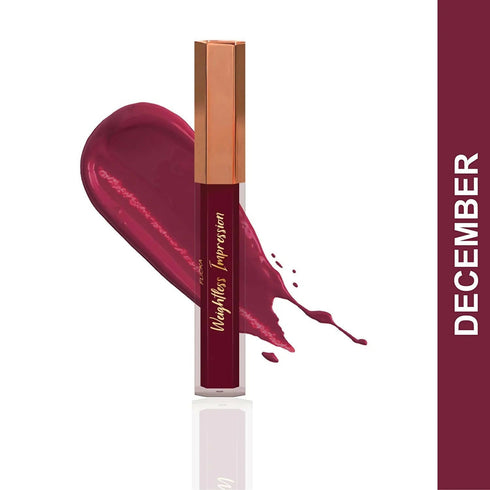 FLiCKA Weightless Impression 12 December | Pink Matte Finish Liquid Lipstick