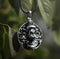 Malas Collection Bajrang Bali Hanuman Ji Pendant Oxidised Silver Chain