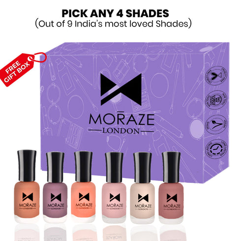 Moraze Cosmetics 6 TRENDING NUDE NAIL POLISH KIT