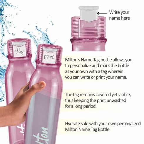 Milton Name Tag Water Bottle