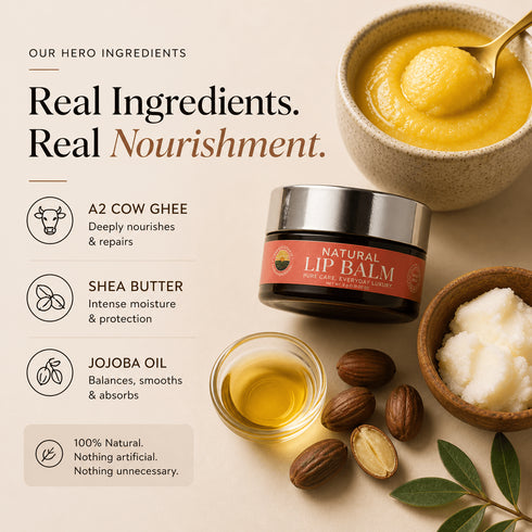 Natural Lip Balm (A2 Ghee Infused)
