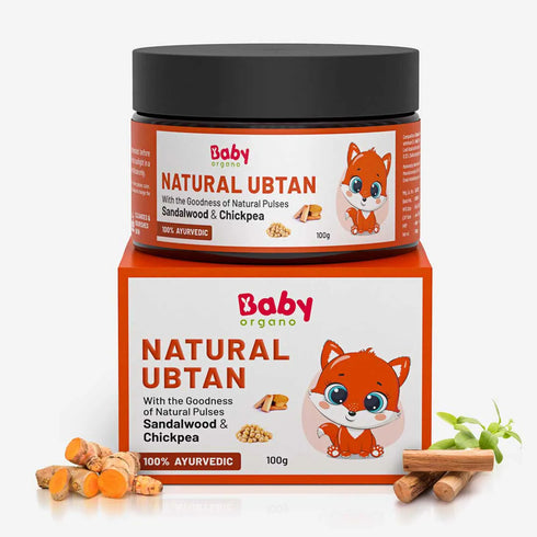 Babyorgano Natural Ubtan Skin Lightening and Tan Removal For Babies 0 15 Years
