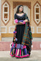 Shubhkala Most Beautiful Black Color Embroidery Mirror Work Chania Choli for Navratri