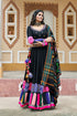 Shubhkala Most Beautiful Black Color Embroidery Mirror Work Chania Choli for Navratri
