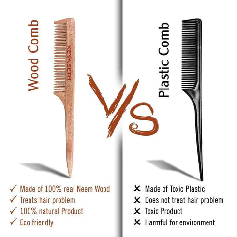 Keya Seth Aromatherapy Neem wooden Tail Comb