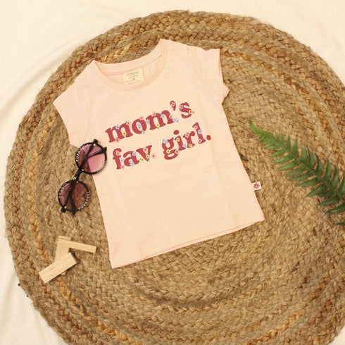 Bachpan kids wear New Born Girls Tee-Peach