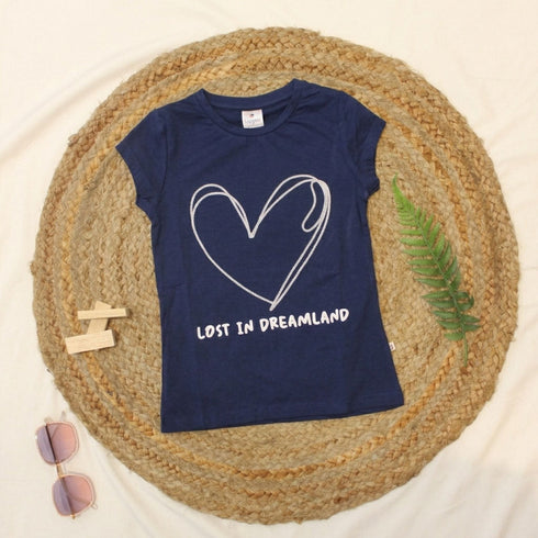 Bachpan kids wear New Born Girls Tee -Navy Blue