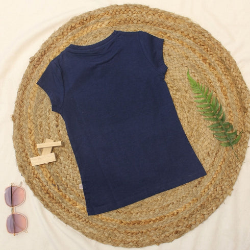 Bachpan kids wear New Born Girls Tee -Navy Blue