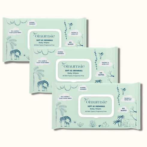 Omumsie 99% Water Thickest Baby Wipes Pack of 2