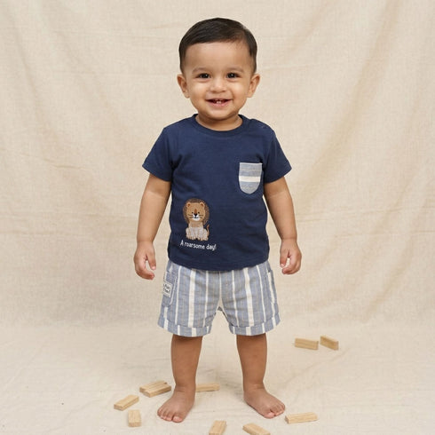 Bachpan kids wear New born casual wear set- Blue