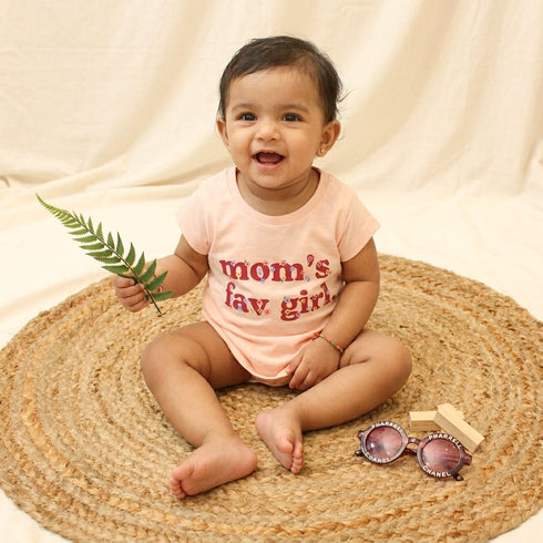 Bachpan kids wear New Born Girls Tee-Peach