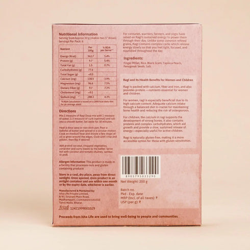 Isha Life Ragi Dosa Mix | Finger Millet | Nachani
