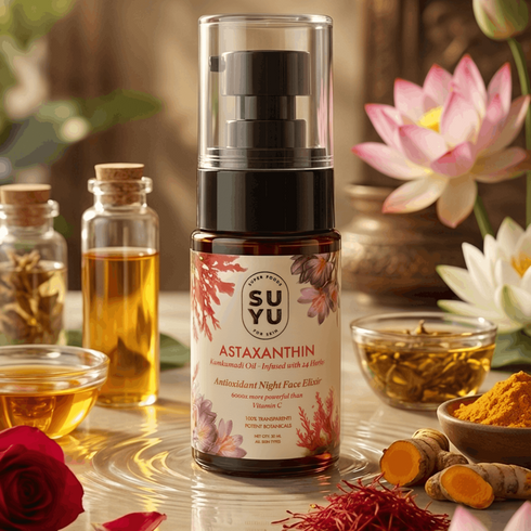 Suyu India Astaxanthin Antioxidant Night Face Elixir