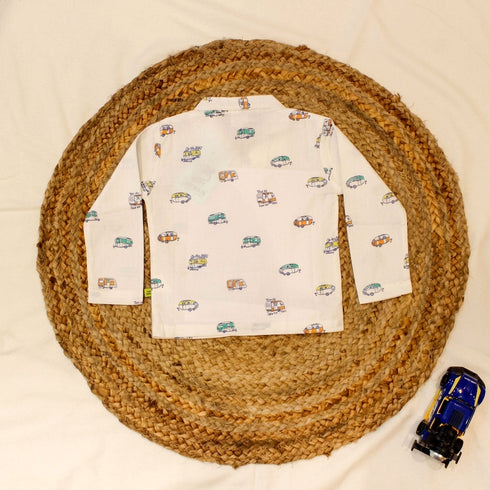Bachpan kids wear Unisex Night Suits-White Colour