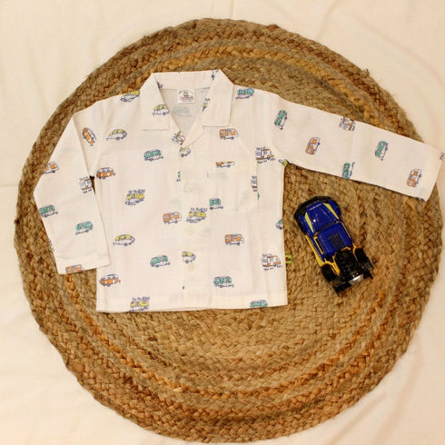 Bachpan kids wear Unisex Night Suits-White Colour