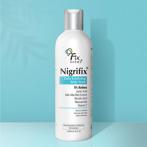 FixDerma Nigrifix Daily Exfoliating Body Wash | 5% Actives for smoother, brighter skin