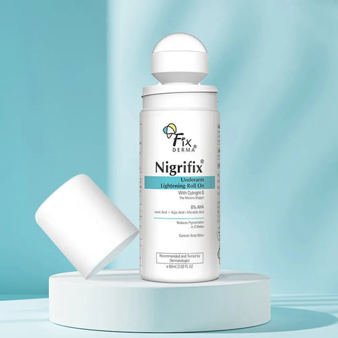 FixDerma Nigrifix Underarm Lightening Roll On | 6% AHA to Reduce Underarm Pigmentation in 2 Weeks