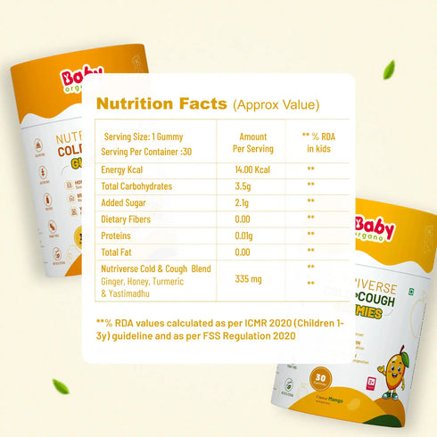 Babyorgano Nutriverse Cold and Cough Gummies