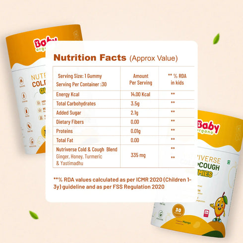 Babyorgano Nutriverse Cold and Cough Gummies