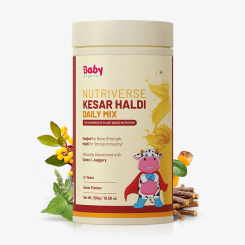 Babyorgano Strengthen Bones & Muscles Kesar Haldi Milk Mix 2 15 Years