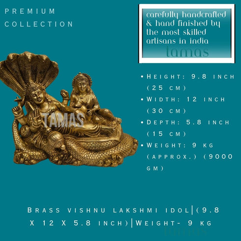 Tamas Brass vishnu lakshmi idol