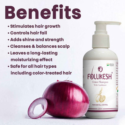 Healing Pharma Follikesh Onion Hair Shampoo with Conditioner