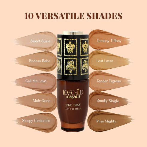 LoveChild Tomboy Tiffany Medium | | One Take 5|IN|1 BB Cream With SPF 20 PA++ Sun Protection