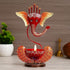 Handpainted Ganesha Metal Tealight Candle Holder