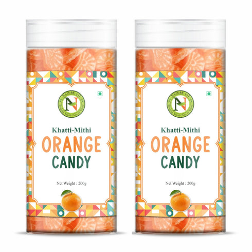 NatureVit Orange Candy Khatti Mithi Narangi Goli | Nostalgic Sweet & Tangy Treat