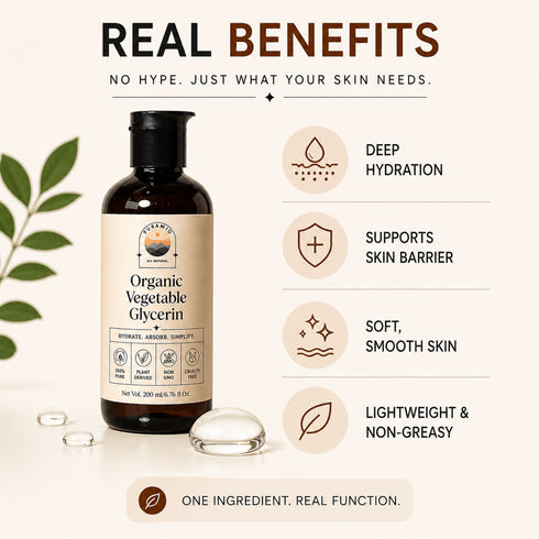 Organic Vegetable Glycerin for Skin, Hair & DIY Skincare