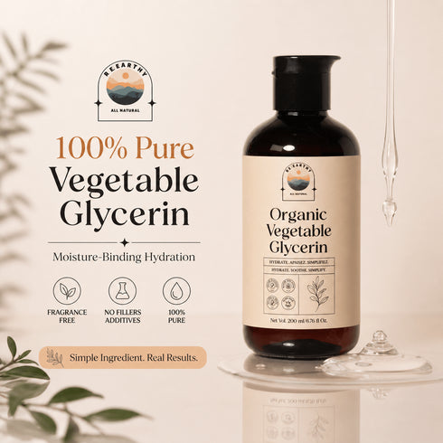 Organic Vegetable Glycerin for Skin, Hair & DIY Skincare