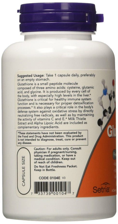 Style Make Now Foods Glutathione 500mg Plus 60 Vcaps
