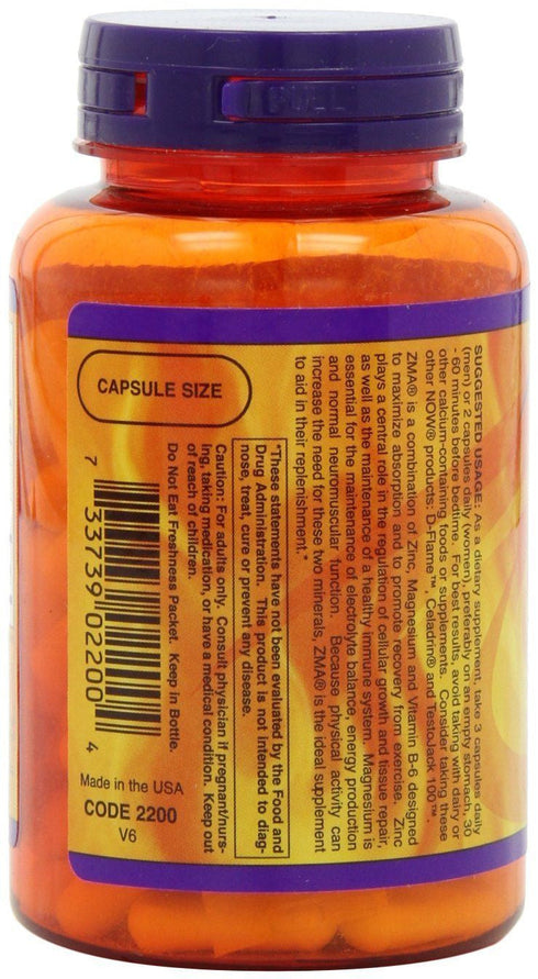 Style Make Now Foods ZMA Zinc Magnesium and Vitamin B 6