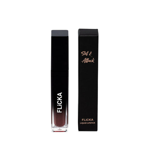 FLiCKA Set and Attack Liquid Matte Lipstick 24 Rush Crush | Nude